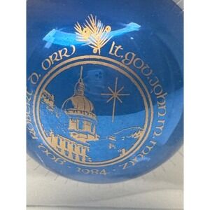 Howe House Robert Orr 2006-1984 Limited Edition Christmas Ornament Blue Gold